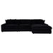 Blaine Upholstered Reversible Chaise Sectional Sofa Black