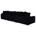 Blaine Upholstered Reversible Chaise Sectional Sofa Black
