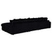 Blaine Upholstered Reversible Chaise Sectional Sofa Black