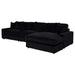 Blaine Upholstered Reversible Chaise Sectional Sofa Black