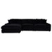 Blaine Upholstered Reversible Chaise Sectional Sofa Black