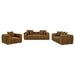 Lazaro Fabric Upholstered Wide Channel Loveseat Bronze