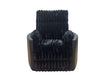 Madden Corduroy Upholstered Pillow Arm Manual Recliner Black