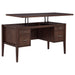 Graham 54-inch 4-drawer Double Pedestal Lift Top Computer Desk Chocolate