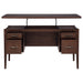 Graham 54-inch 4-drawer Double Pedestal Lift Top Computer Desk Chocolate