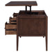 Graham 54-inch 4-drawer Double Pedestal Lift Top Computer Desk Chocolate