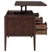 Graham 54-inch 4-drawer Double Pedestal Lift Top Computer Desk Chocolate