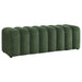 Summer Chenille Upholstered Channel Accent Bench Green