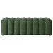 Summer Chenille Upholstered Channel Accent Bench Green