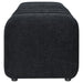 Summer Chenille Upholstered Channel Accent Bench Black
