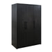 Cerda 3-door Bedroom Wardrobe Storage Cabinet Armoire Black
