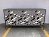 Krause 3-door Bone Inlay Accent Cabinet Grey and Black