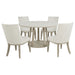 Lucaire 5-piece 54-inch Round Cultured Marble Dining Set Sandstone