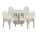 Lucaire 5-piece 54-inch Round Cultured Marble Dining Set Cream