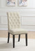 Alana Upholstered Dining Side Chair Beige Smokey Black (Set of 2)