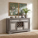 Cresswell 2-door 3-drawer Wine Storage Buffet Weathered Taupe