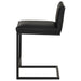 Vardon Genuine Leather Counter Height Chair Black (Set of 2)