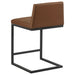Vardon Genuine Leather Counter Height Chair Dark Brown (Set of 2)