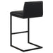 Vardon Genuine Leather Bar Stool Black (Set of 2)