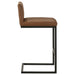 Vardon Genuine Leather Bar Stool Dark Brown (Set of 2)