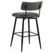 Levine Fabric Upholstered Swivel Bar Chair Grey (Set of 2)
