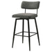 Levine Fabric Upholstered Swivel Bar Chair Grey (Set of 2)