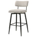 Levine Fabric Upholstered Swivel Bar Chair Cream (Set of 2)