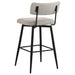 Levine Fabric Upholstered Swivel Bar Chair Cream (Set of 2)