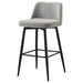 Mellor Fabric Upholstered Swivel Bar Chair Grey (Set of 2)