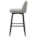 Mellor Fabric Upholstered Swivel Bar Chair Grey (Set of 2)
