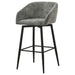 Rainer Fabric Upholstered Swivel Bar Chair Charcoal (Set of 2)