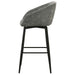 Rainer Fabric Upholstered Swivel Bar Chair Charcoal (Set of 2)