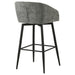 Rainer Fabric Upholstered Swivel Bar Chair Charcoal (Set of 2)