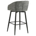 Rainer Fabric Upholstered Swivel Bar Chair Charcoal (Set of 2)