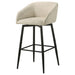 Rainer Fabric Upholstered Swivel Bar Chair Cream (Set of 2)