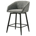 Rainer Fabric Upholstered Swivel Counter Height Chair Charcoal (Set of 2)