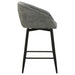 Rainer Fabric Upholstered Swivel Counter Height Chair Charcoal (Set of 2)