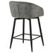 Rainer Fabric Upholstered Swivel Counter Height Chair Charcoal (Set of 2)