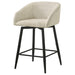 Rainer Fabric Upholstered Swivel Counter Height Chair Cream (Set of 2)