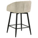 Rainer Fabric Upholstered Swivel Counter Height Chair Cream (Set of 2)
