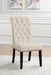 Alana Fabric Upholstered Dining Side Chair Beige (Set of 2)
