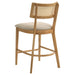 Fabra Cane Back Counter Height Chair Honey Wheat (Set of 2)