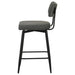 Levine Fabric Upholstered Swivel Counter Chair Grey (Set of 2)