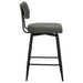 Levine Fabric Upholstered Swivel Counter Chair Grey (Set of 2)