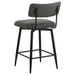 Levine Fabric Upholstered Swivel Counter Chair Grey (Set of 2)