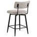 Levine Fabric Upholstered Swivel Counter Chair Cream (Set of 2)