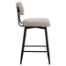 Levine Fabric Upholstered Swivel Counter Chair Cream (Set of 2)