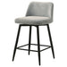 Mellor Fabric Upholstered Swivel Counter Chair Grey (Set of 2)