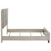 Farre Queen Upholstered Platform Panel Bed Washed Grey