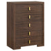 Etienne 5-piece Full Bedroom Set Walnut